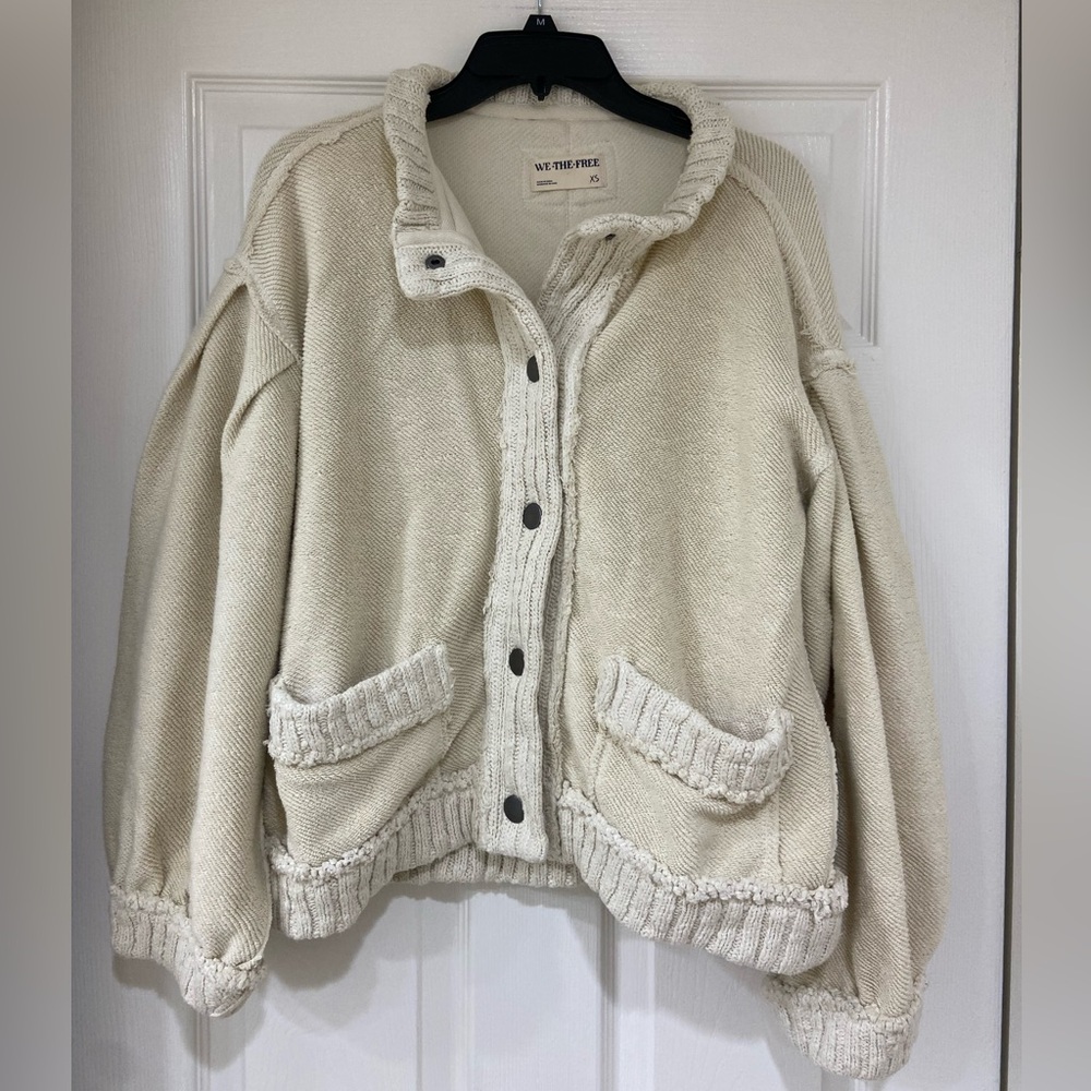 NEW We The Free Cream Cozy Cardigan - Cute in This Cardi in Tea - Picture 3 of 10